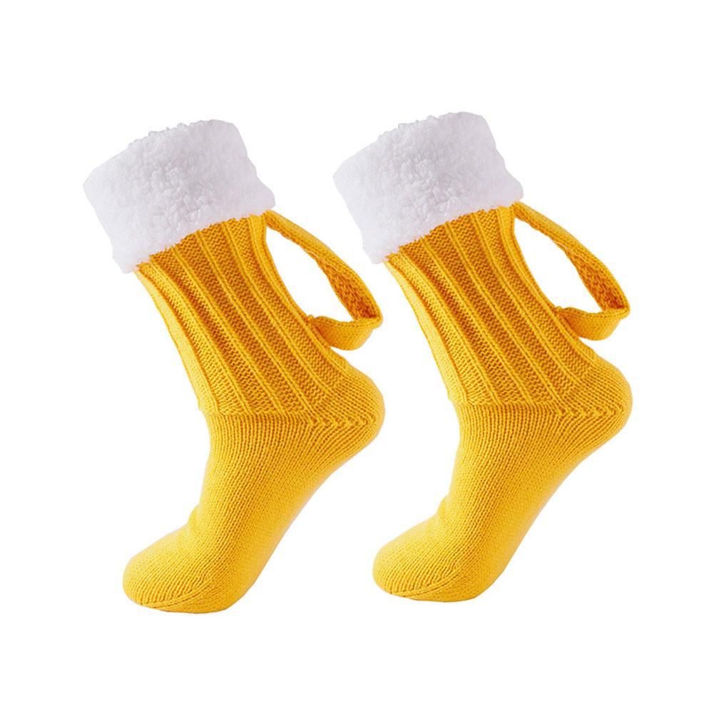 3D Beer Mug Pattern Knitted So - Novelty Gifts 评论和价格