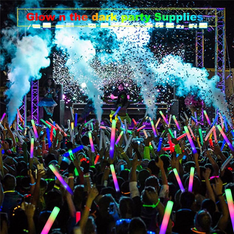 A75K Glow Sticks Bulk, LED Foa - Flashing Led Foam Sticks Party 评论和价格