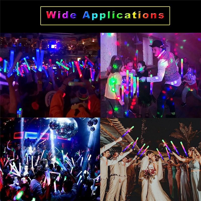 A75K Glow Sticks Bulk, LED Foa - Flashing Led Foam Sticks Party 评论和价格