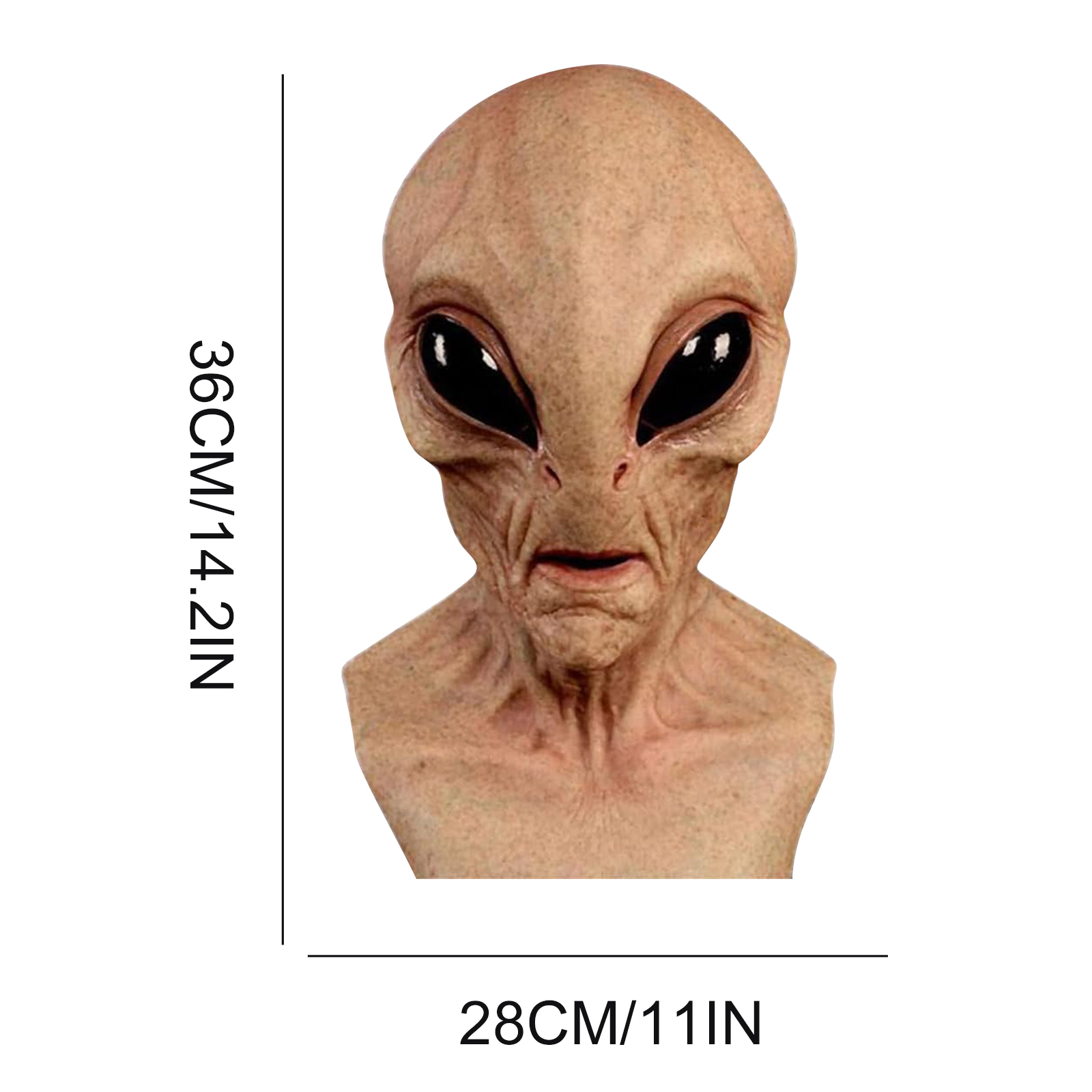 Alien Funny Mask Latex Alien M - Latex Alien Mask Realistic 评论和价格