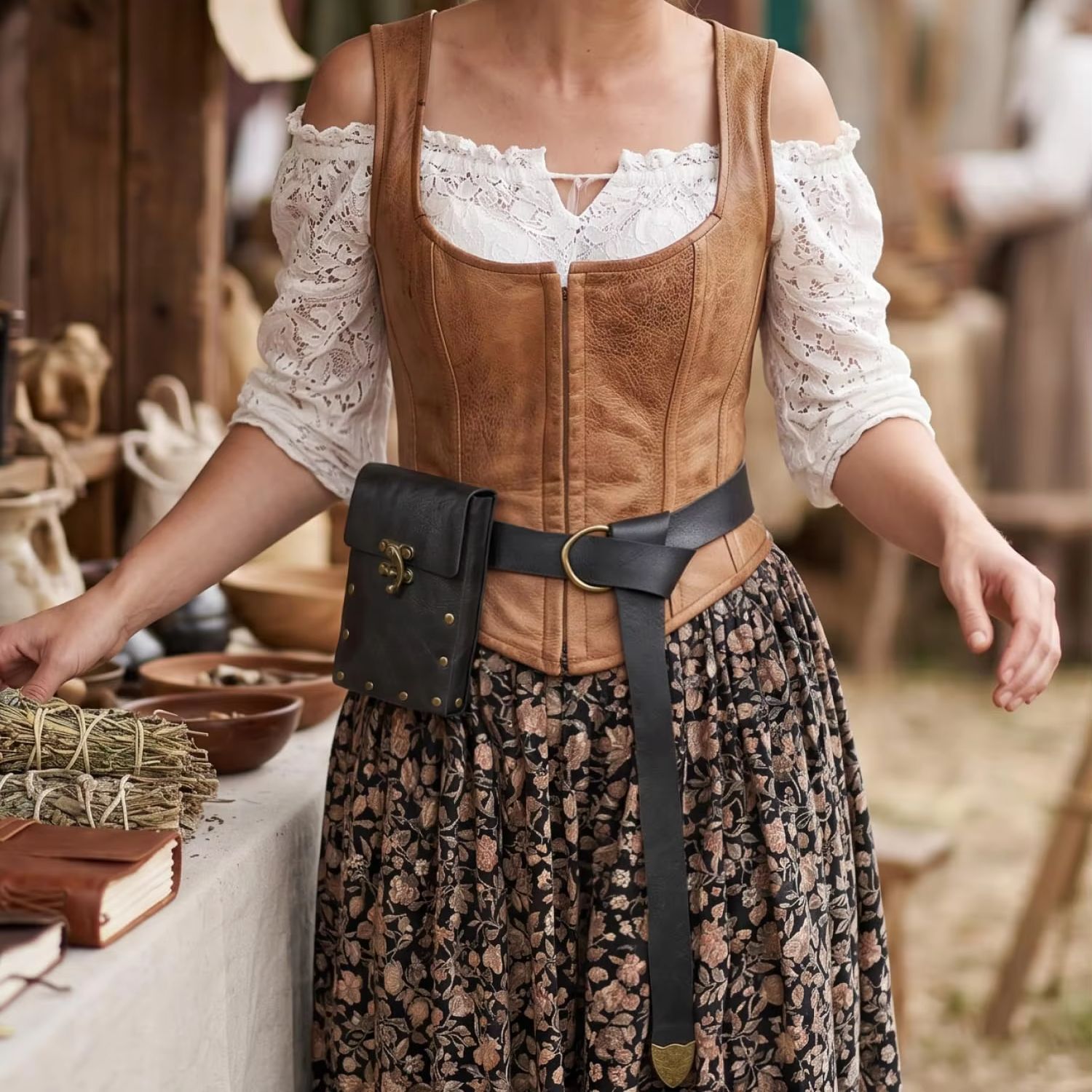PU Leather Medieval Waist Belt - Costumes 评论和价格