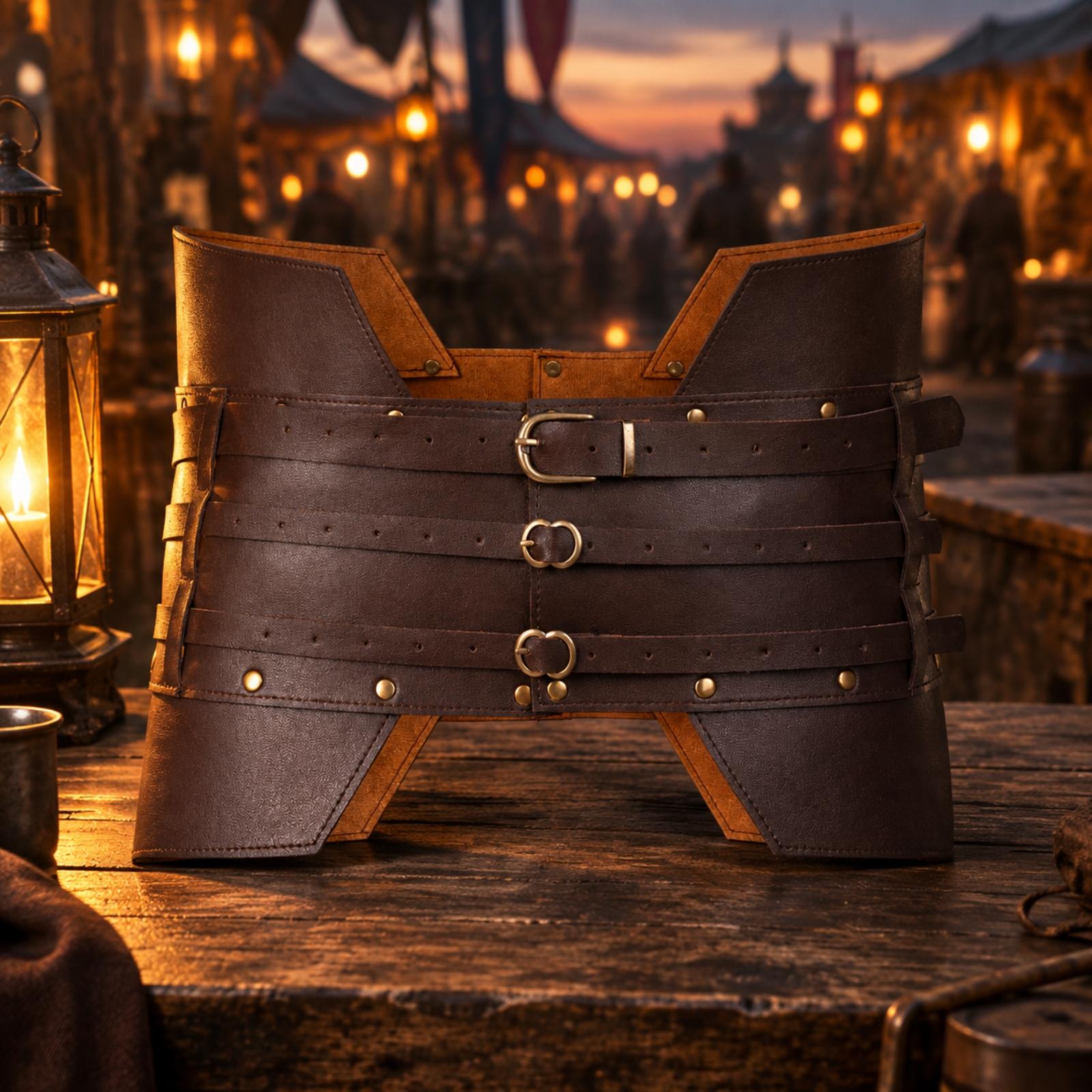 Adjustable Faux Leather Mediev - Costumes 评论和价格