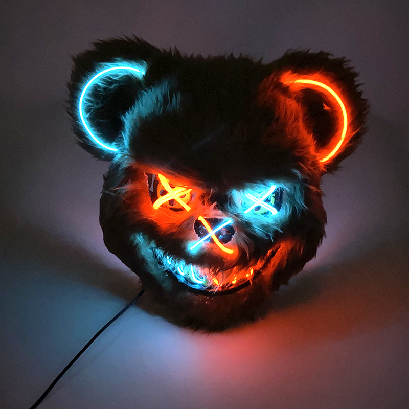 Halloween Light Up Horror Anim - Led Purge Mask Halloween 评论和价格