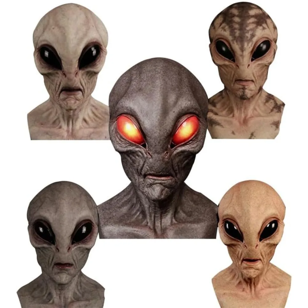 Hot Sale Halloween Costume Ali - Latex Alien Mask Realistic 评论和价格