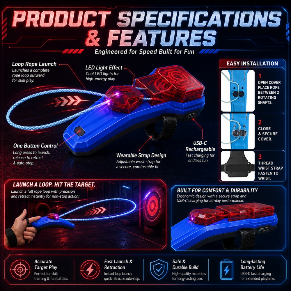 Rope Launcher Spider Web Shoot - Novelty Gifts 评论和价格