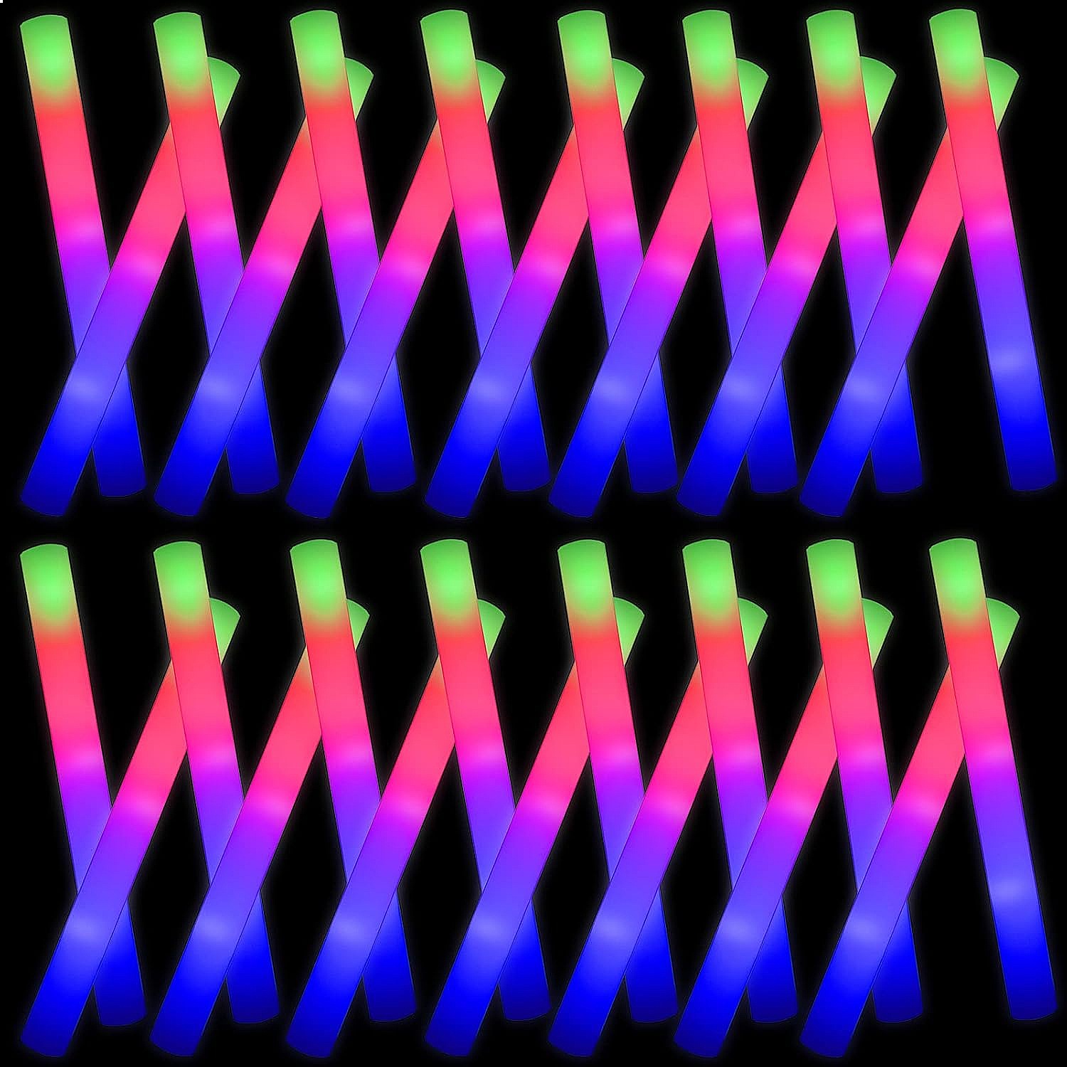 Glow Sticks Bulk 102-Pack LED  - Flashing Led Foam Sticks Party 评论和价格