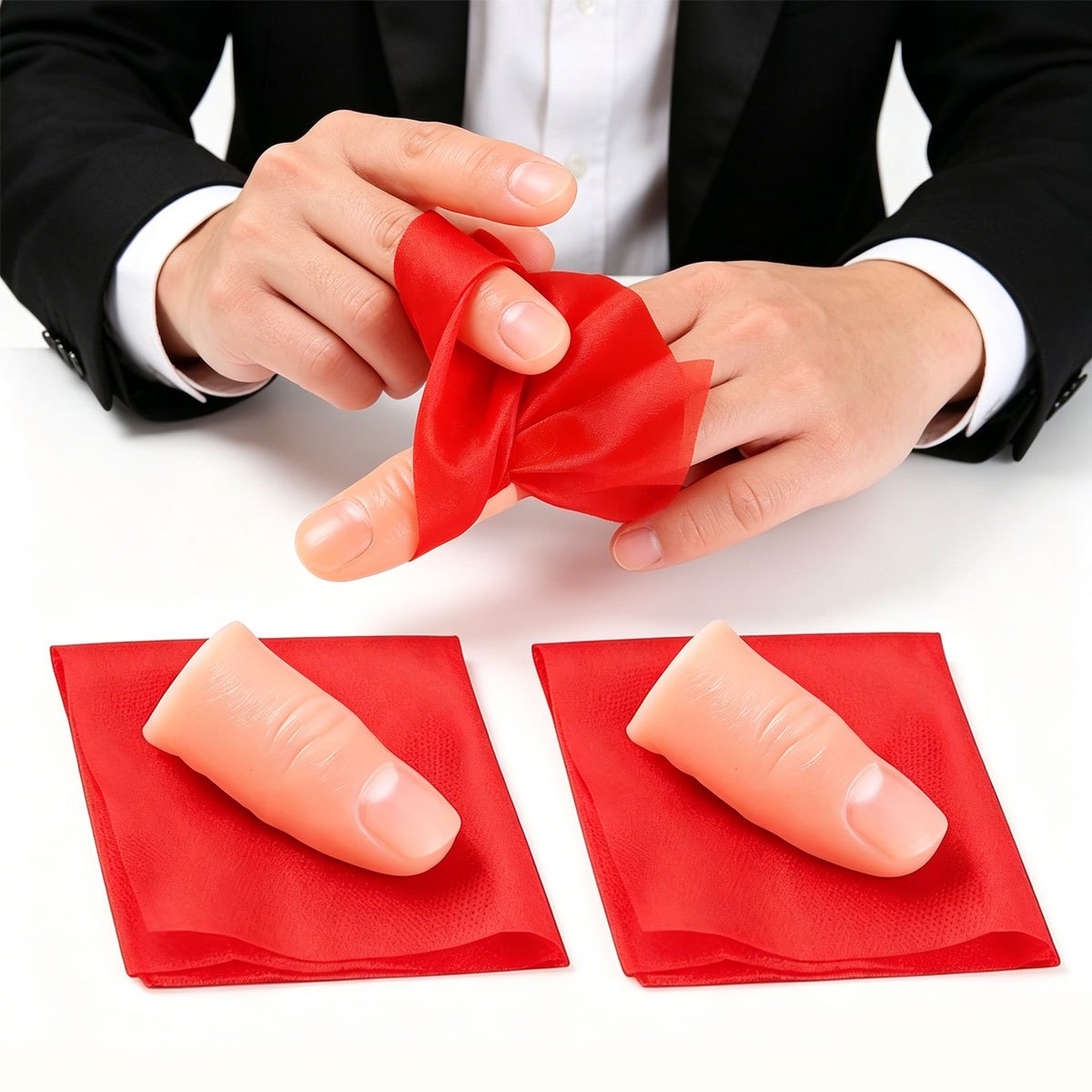 3Sets Scarf-Vanish Thumb Tip M - Thumb Tip Magic Trick Set 评论和价格