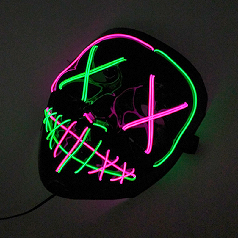 Wireless Fluoresce Mixed Color - Led Purge Mask Halloween 评论和价格