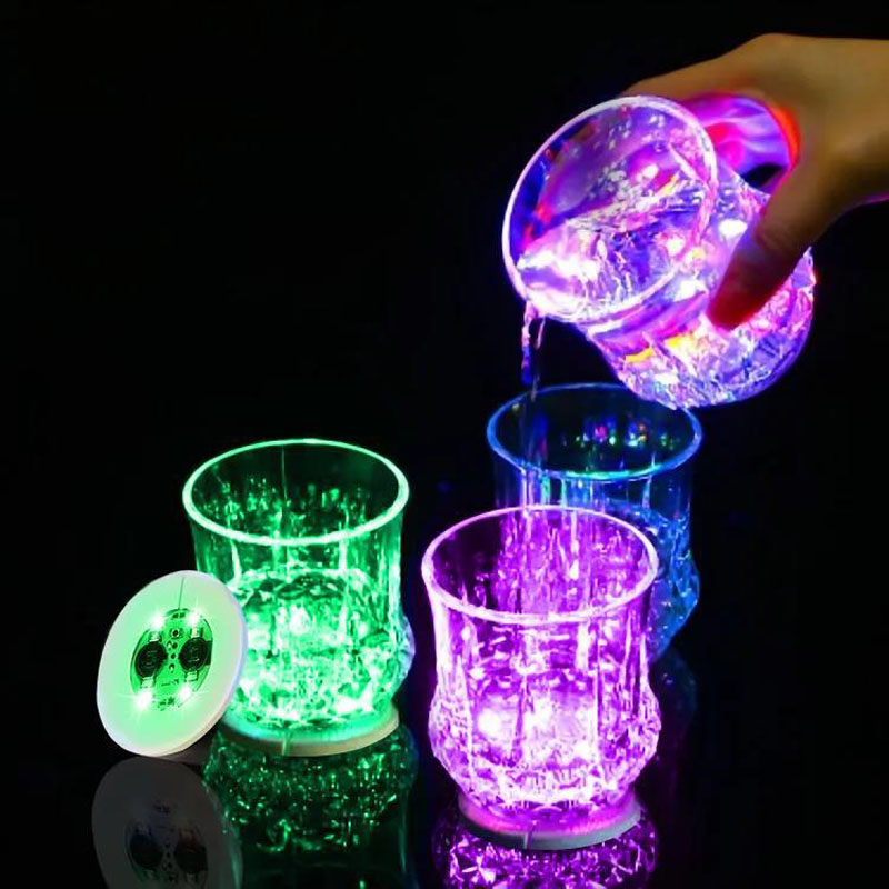 LED Coasters Sticker Night Clu - Glow In The Dark Party Glasses 评论和价格
