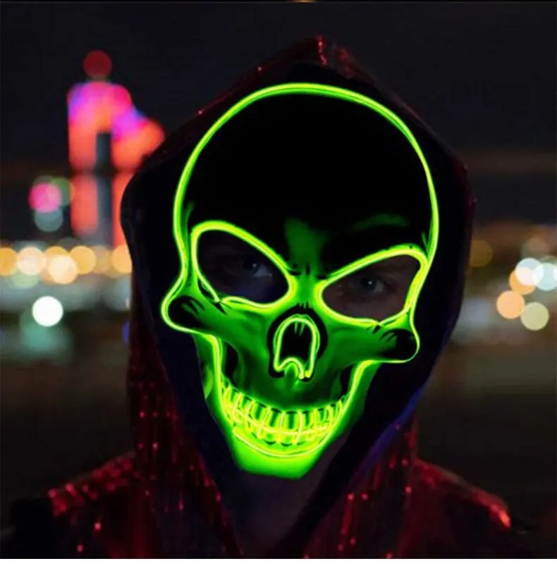 Neon Mask Led Light Up Party M - Led Purge Mask Halloween 评论和价格